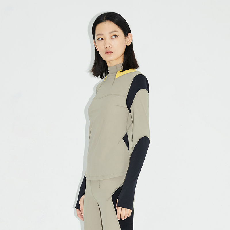 JNBY x REVERB 2020春夏新品长袖假两件T恤弹力撞色上衣RKB600590